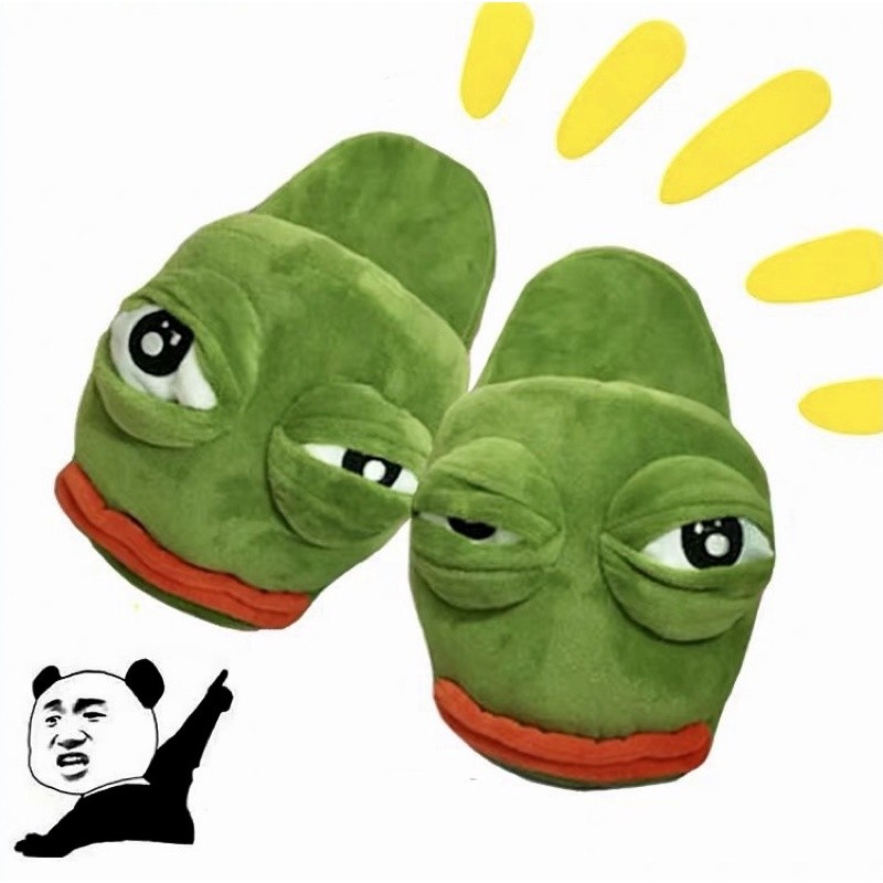 Review dép bông Ếch xanh Pepe siêu dễ thương