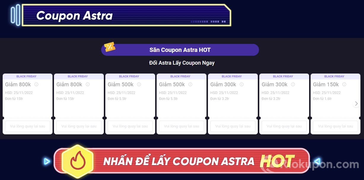 Coupon chấn động Tiki Black Friday