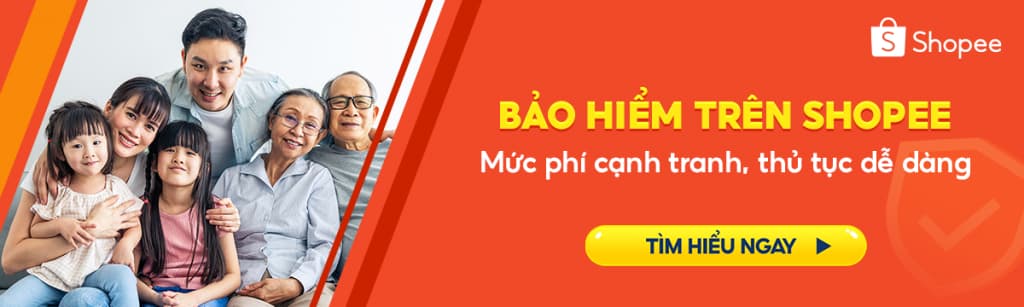 Banner giới thiệu về bảo hiểm trên Shopee