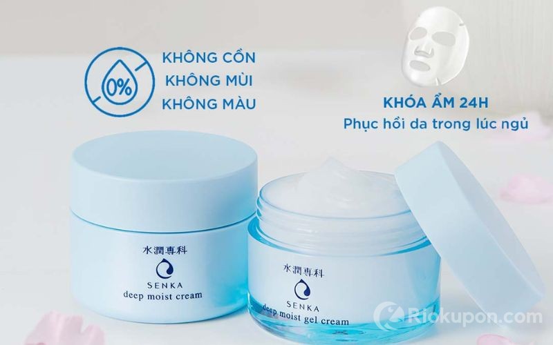 Review mặt nạ ngủ Senka Deep Moist Gel Cream 50g dạng gel, cấp ẩm chuyên sâu có thần thánh như lời đồn?