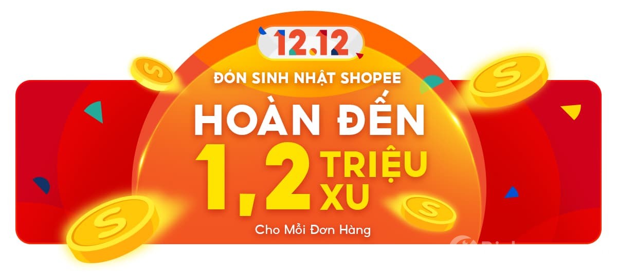 Voucher Shopee 12/12 tổng giá trị lên đến 1,2 triệu đồng