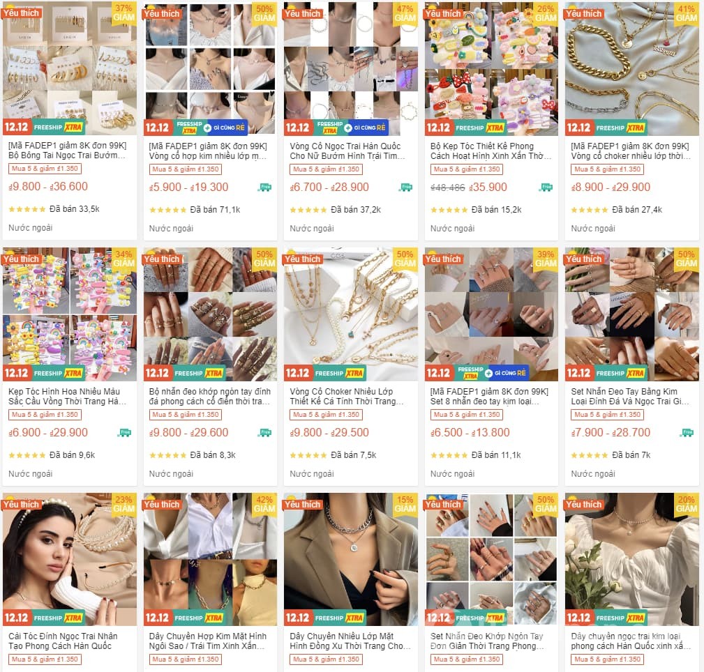 Smileday.vn cửa hàng trang sức Shopee