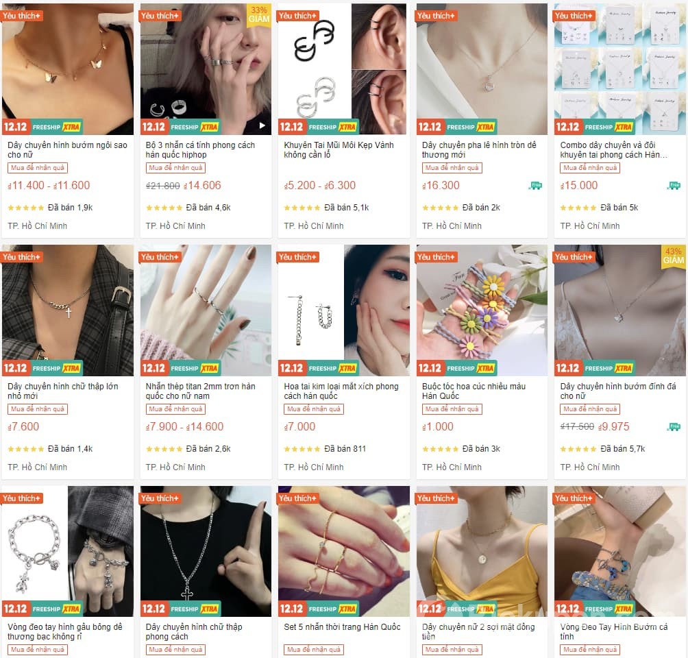 Trang sức SG Shopee
