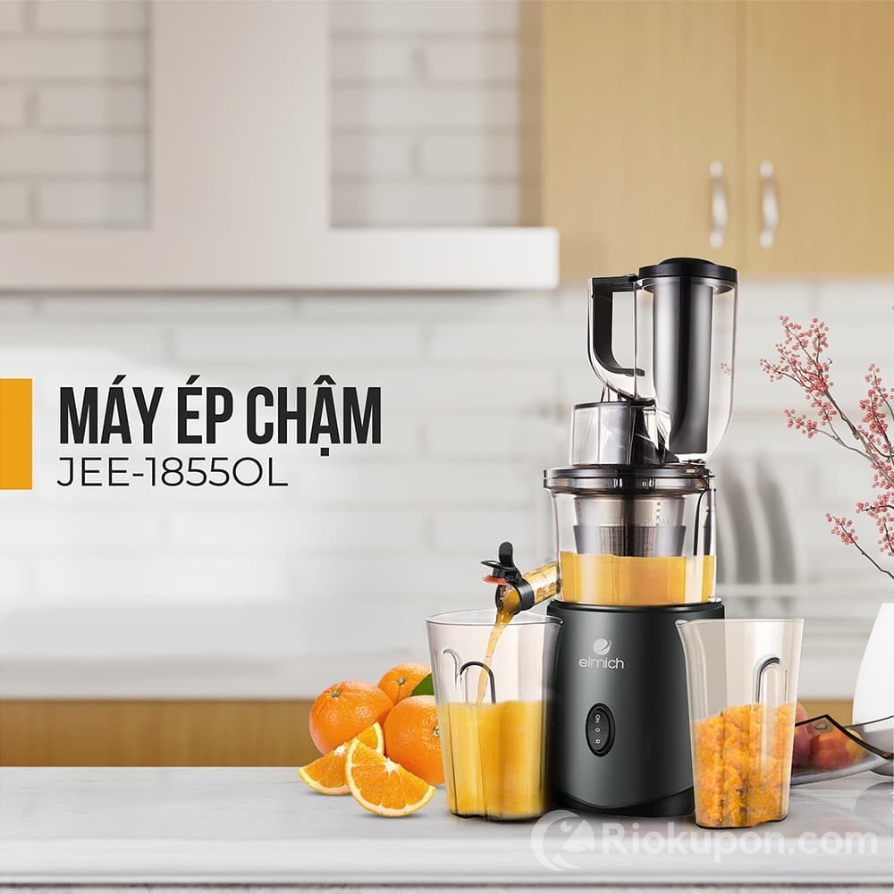 Mua m&aacute;y &eacute;p chậm tr&aacute;i c&acirc;y Elmich JEE 1855OL/3898 được tặng k&egrave;m b&agrave;n ủi hơi nước trị gi&aacute; 599k.