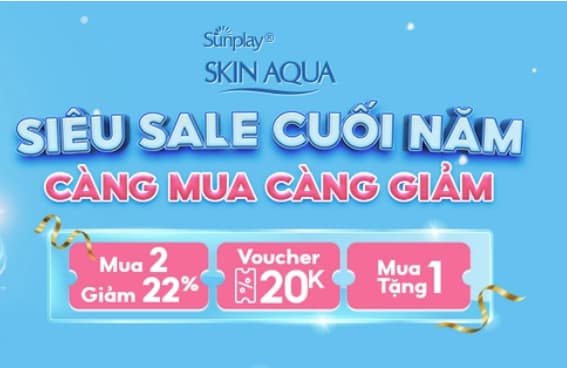 Shopee 15.12 - Sunplay siêu sale cuối năm, càng mua càng giảm