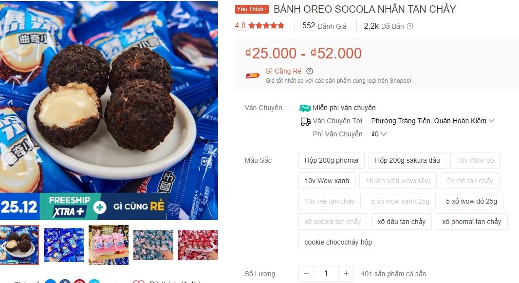 Bánh Oreo socola tan chảy