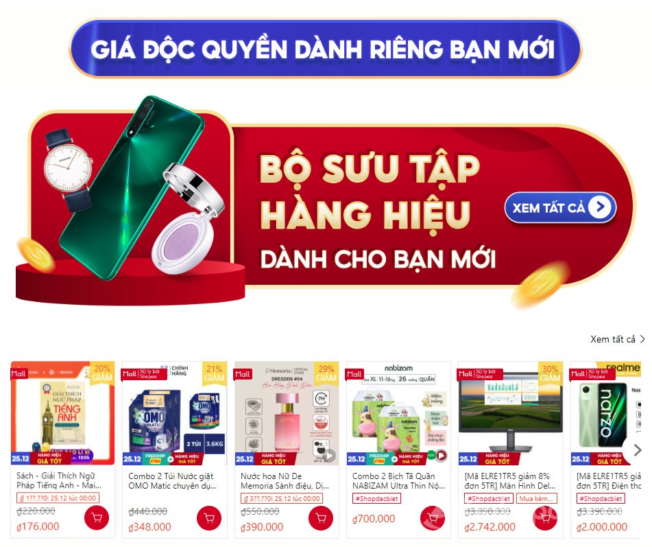 Quà tặng bạn mới chương trình hàng hiệu giá tốt