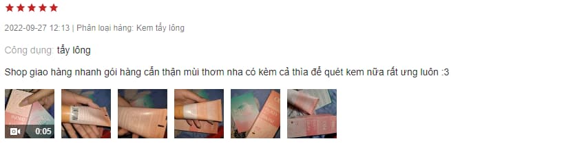 Ảnh chụp kết quả sau khi dùng kem tẩy lông Ollie
