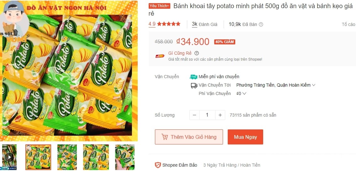 Bánh khoai tây Potato