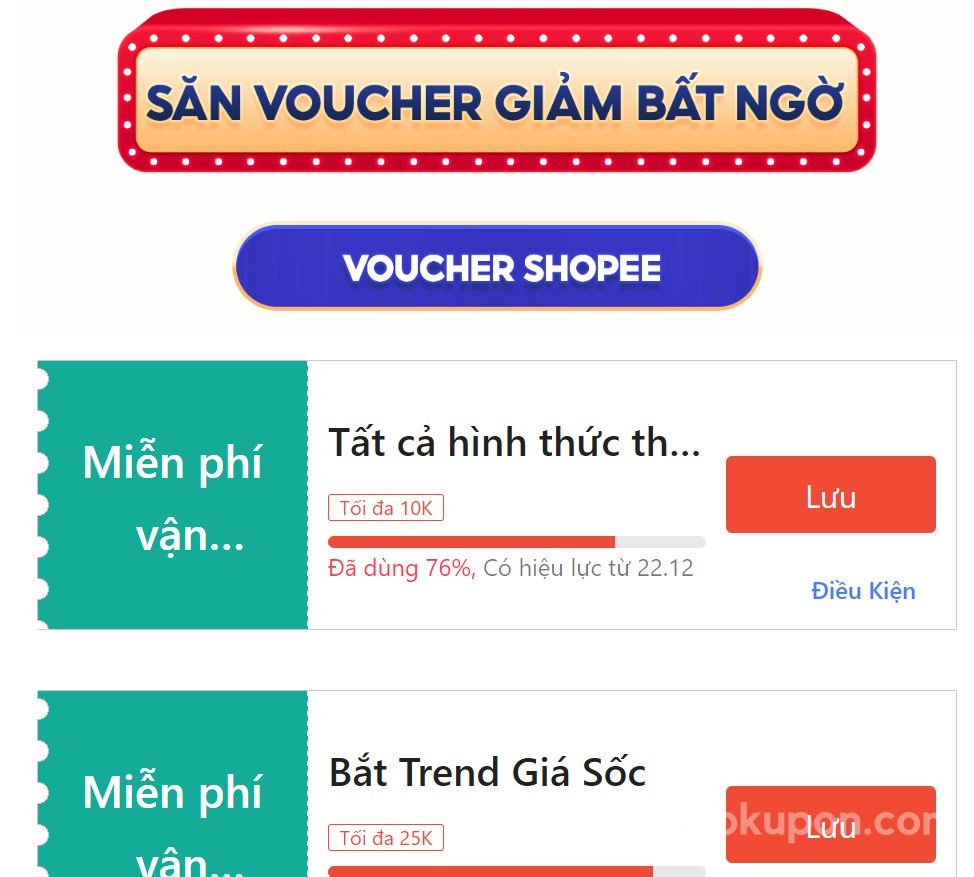Voucher khủng giảm giá chương trình hàng hiệu giá tốt