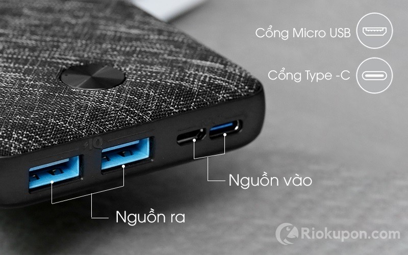 Thiết kế sạc dự phòng Anker nhỏ gọn và chống trượt