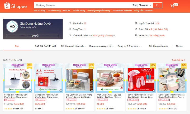 Shop bán bình rót rượu cảm ứng Gia dụng Hoàng Duyên