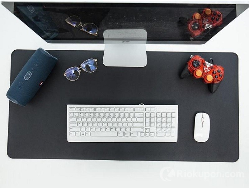 Thảm da Deskpad tấm lót bàn làm việc bo viền mềm mịn chống nước