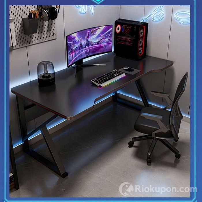 Bàn gaming mặt gỗ MDF thiết kế chân chữ Z