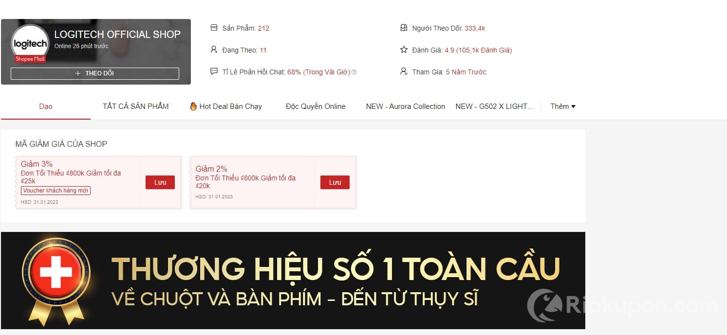 Phụ kiện máy tính Logitech chính hãng giá tốt