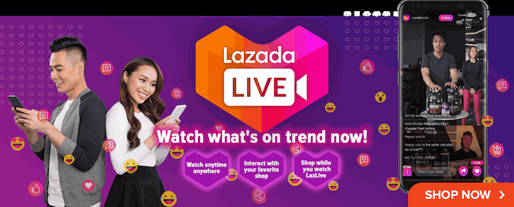 Livestream LazLive Lazada săn voucher Tết
