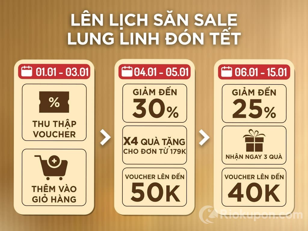 Lịch săn sale Lashe Superfood Tết 2025 chi tiết