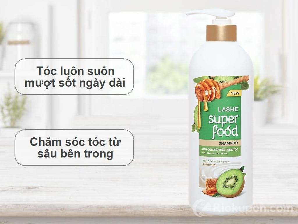 Dầu gội Lashe Superfood ngăn gãy rụng tóc