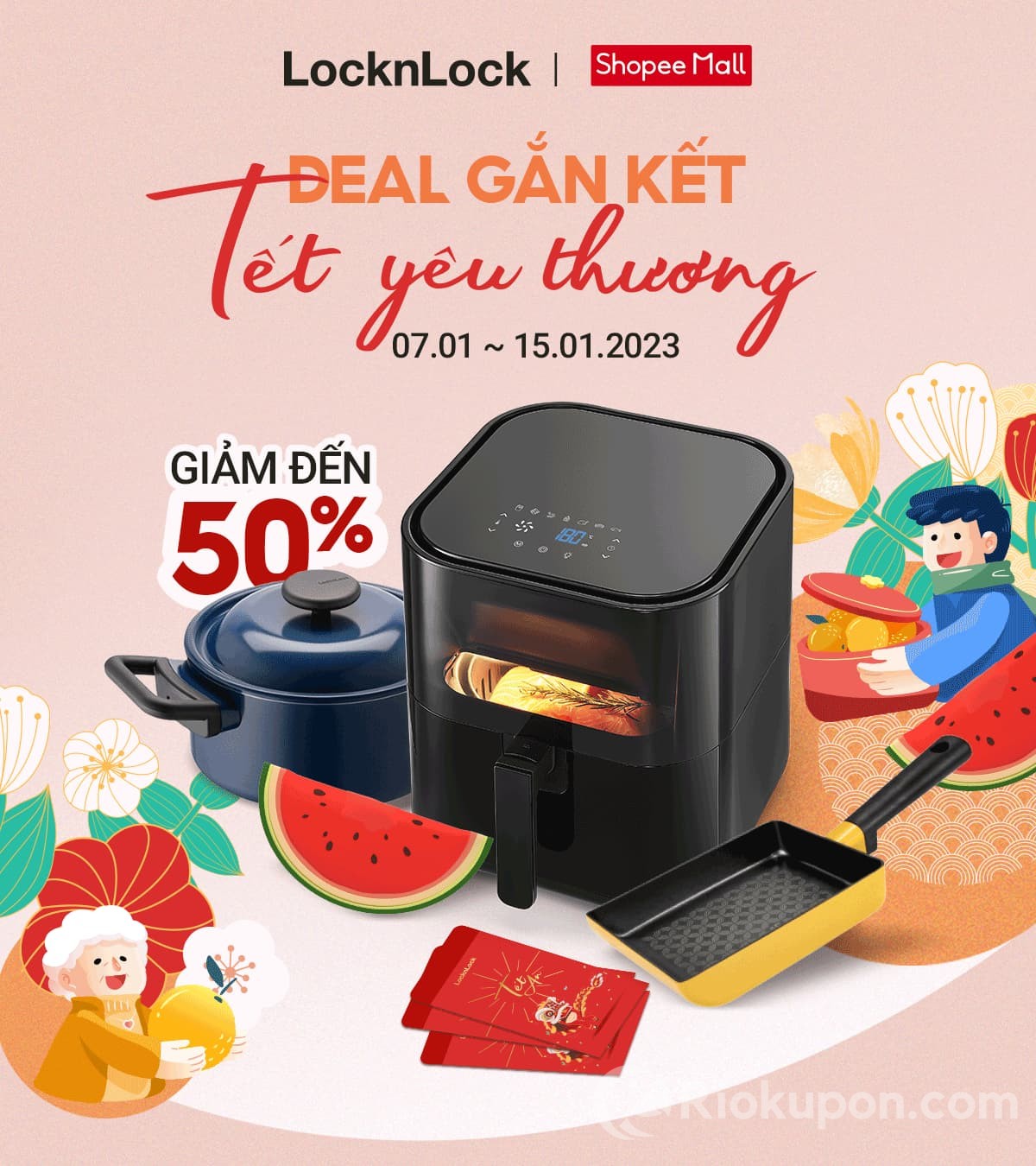 Sản phẩm Lock&Lock trong sự kiện Thứ 2 chính hãng Shopee Mall