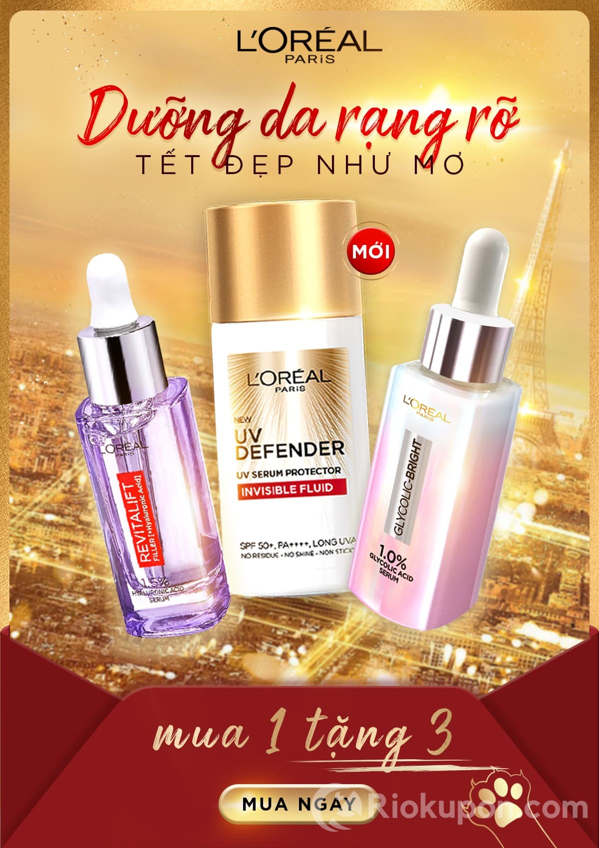 Mỹ phẩm L'oreal trong sự kiện Thứ 2 chính hãng Shopee Mall