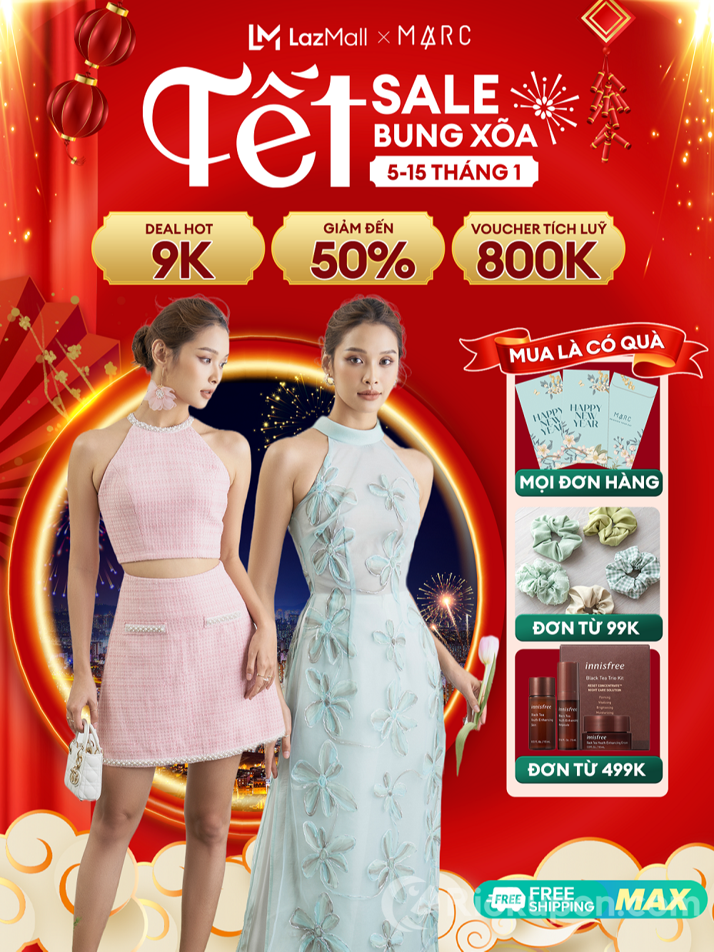 Logo thương hiệu MARC trong siêu hội thời trang Lazada