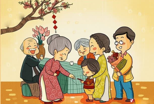 Đi chúc Tết người lớn tuổi với lòng thành