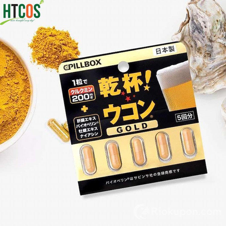 Viên uống giải rượu Pillbox Gold Nhật Bản