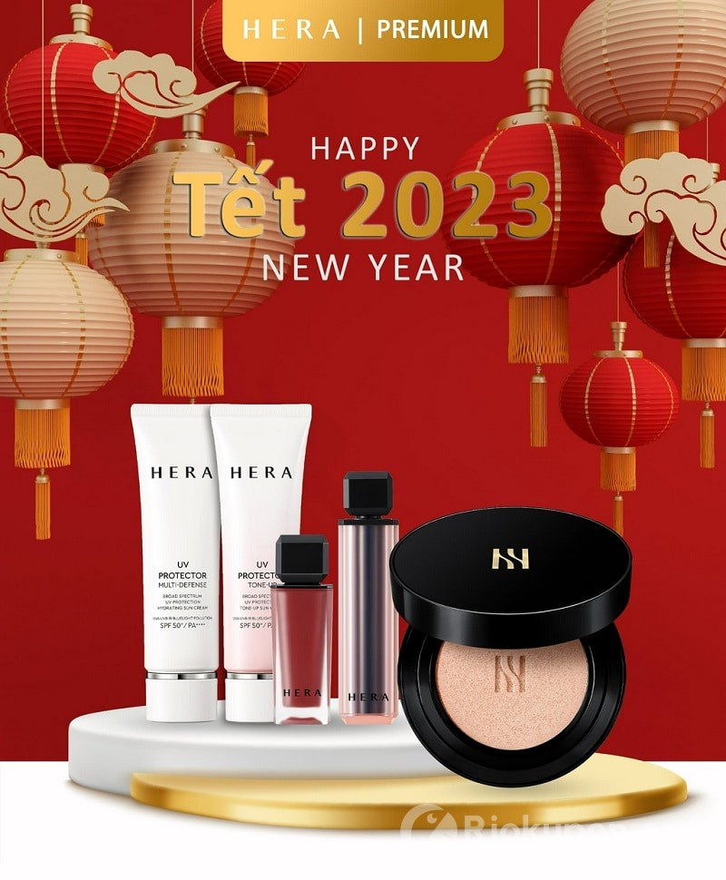 Sản phẩm mỹ phẩm HERA trong sự kiện Shopee Premium sale tết