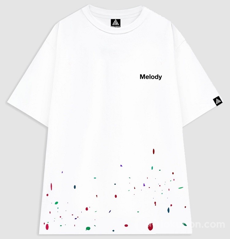 Áo thun unisex Melody tay lỡ oversize chất liệu cotton 100%