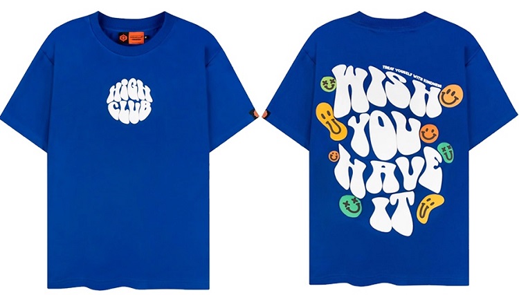 Áo thun unisex Kindness màu xanh dương cổ tròn