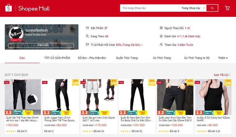 Quần thun nam Szonefashion trên Shopee