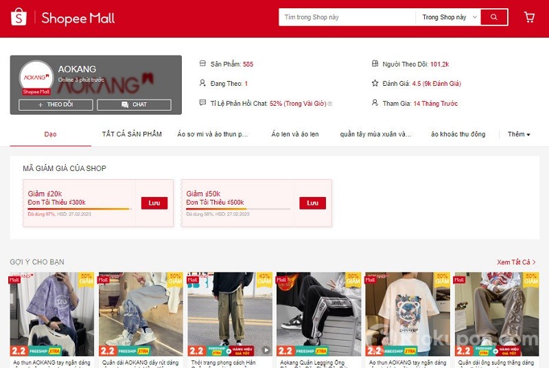 Quần thun nam Aokang.vn trên Shopee