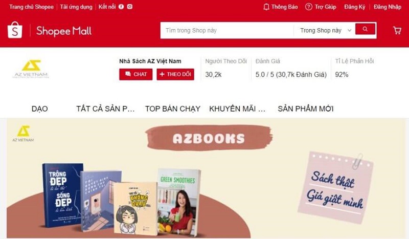 Ví dụ điền thuộc tính sách Shopee