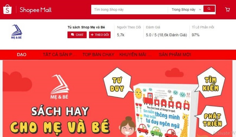 Hình ảnh minh họa quy định ảnh sách Shopee