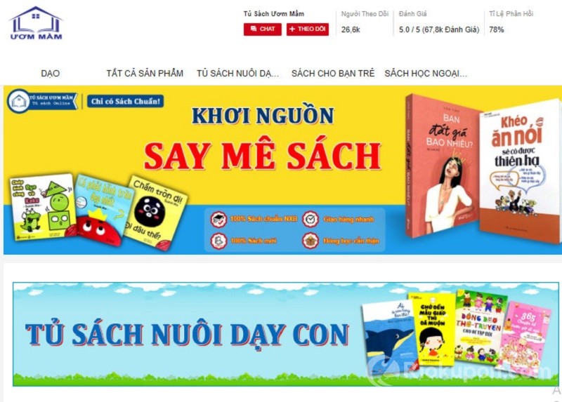 Quy định bán sách theo bộ trên Shopee