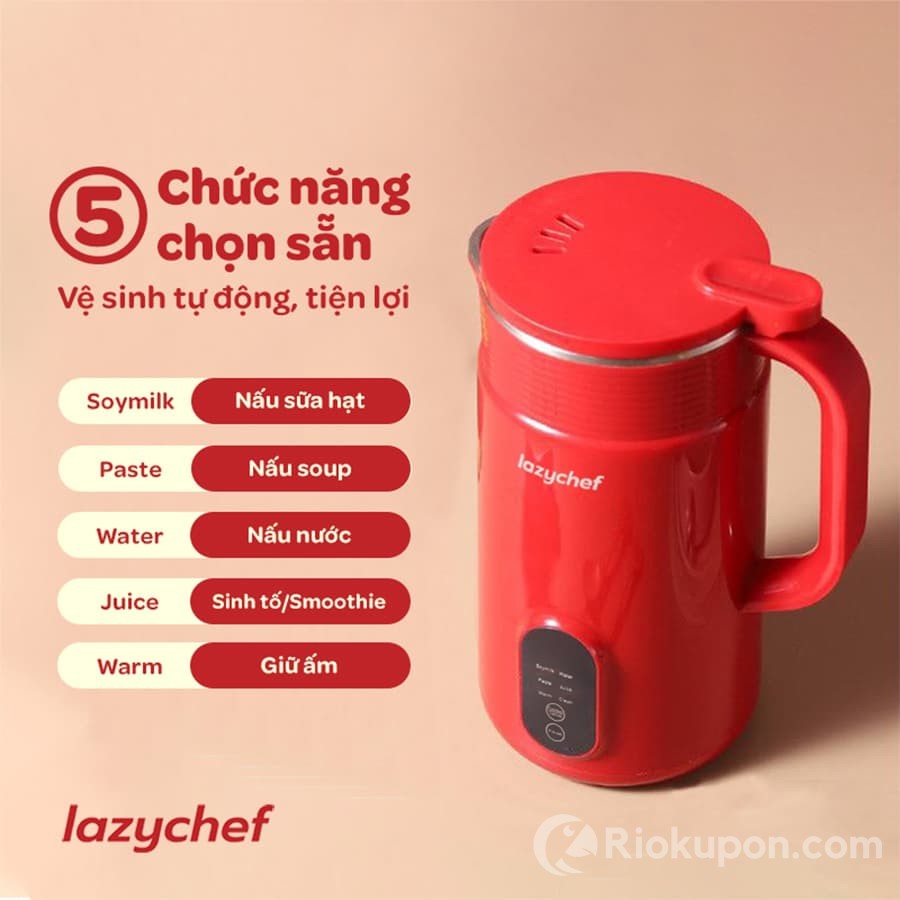 Máy xay nấu đa năng 5 in 1 LazyChef