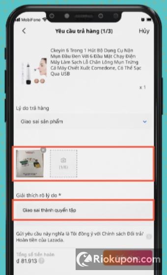 Các bước yêu cầu trả hàng trên Lazada