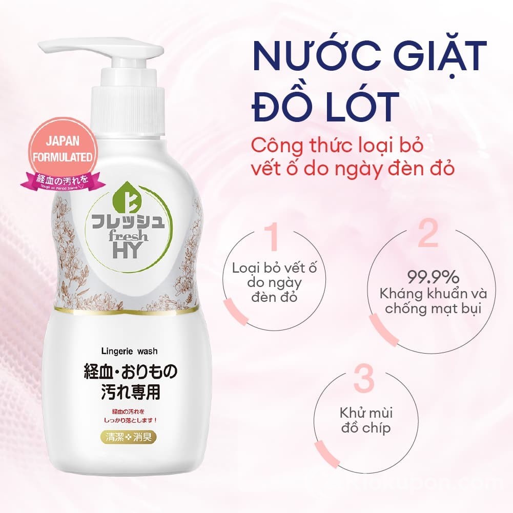Nước giặt Fresh HY chai trong, mùi hương tươi mát