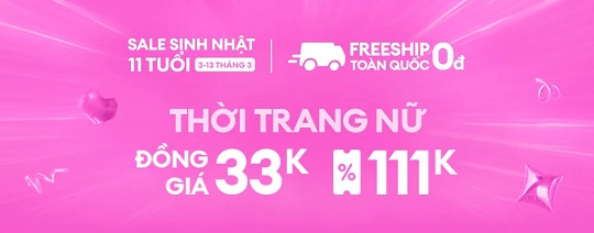 Siêu hội ngành hàng Thời trang tại sinh nhật Lazada 3.3 cùng nhiều ưu đãi khủng