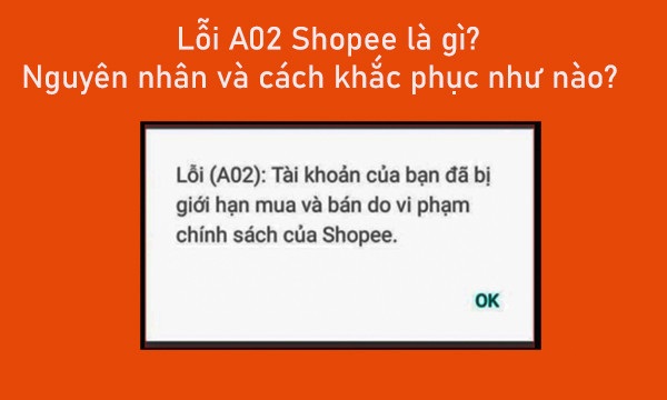 Lỗi A02 trên Shopee là gì? Nguyên nhân và cách khắc phục lỗi A02 như thế nào?