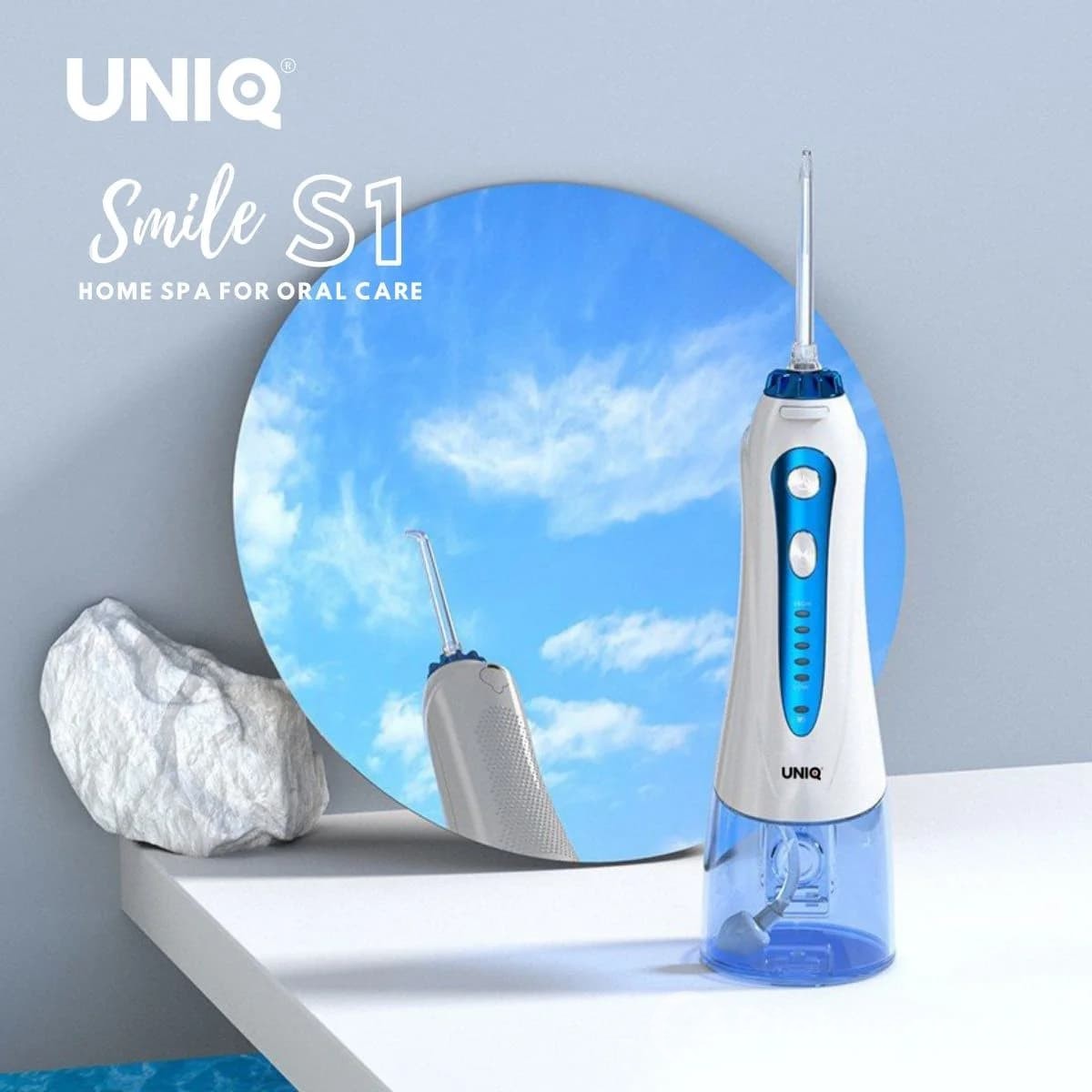 Máy tăm nước UNIQ Nhật Bản với động cơ Mabuchi và đầu xoay 360 độ