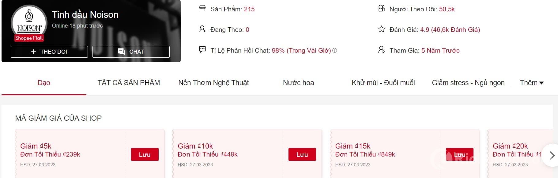 Shop Noison nước hoa chính hãng