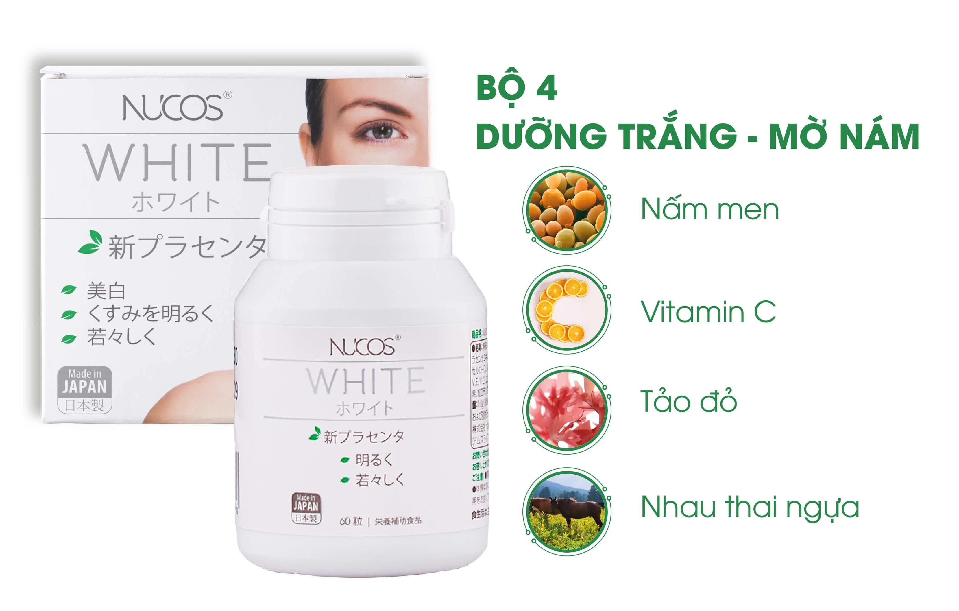 Viên uống Nucos White trắng da mờ nám