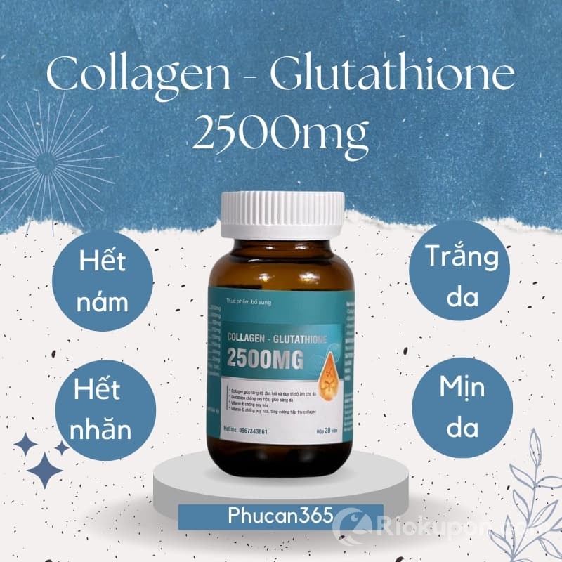 Viên uống Collagen Glutahion bổ sung glutathione