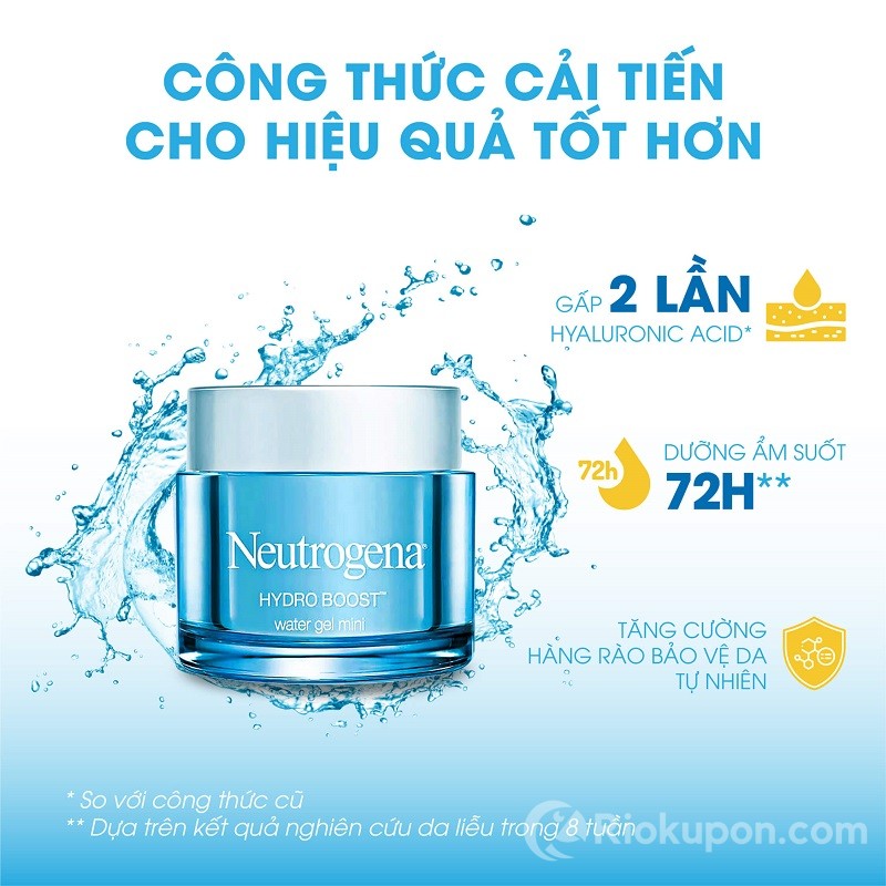 Thiết kế kem dưỡng ẩm Neutrogena nhỏ gọn