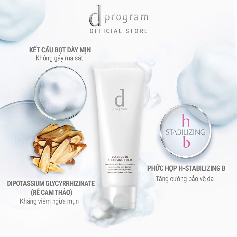 Sữa rửa mặt tạo bọt D Program bọt mịn