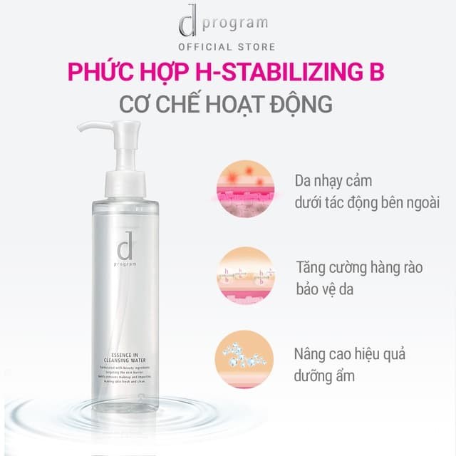 Nước tẩy trang dưỡng da D Program bảng màu và công dụng