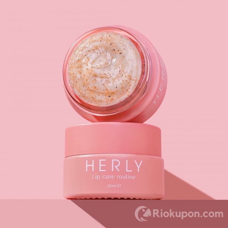 Tẩy da chết môi Herly chiết xuất từ hạt quả mơ và bơ Shea