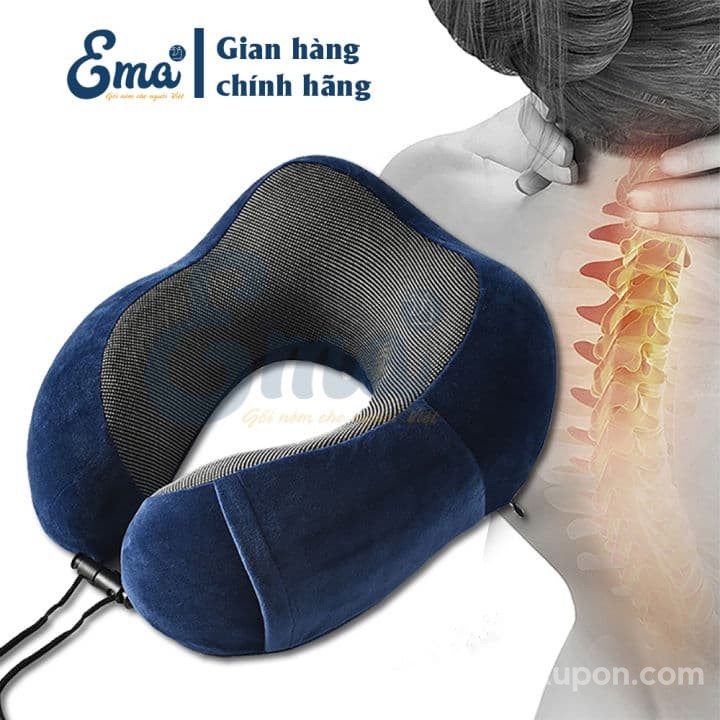 Gối cổ chữ U EMA có dây rút điều chỉnh độ rộng