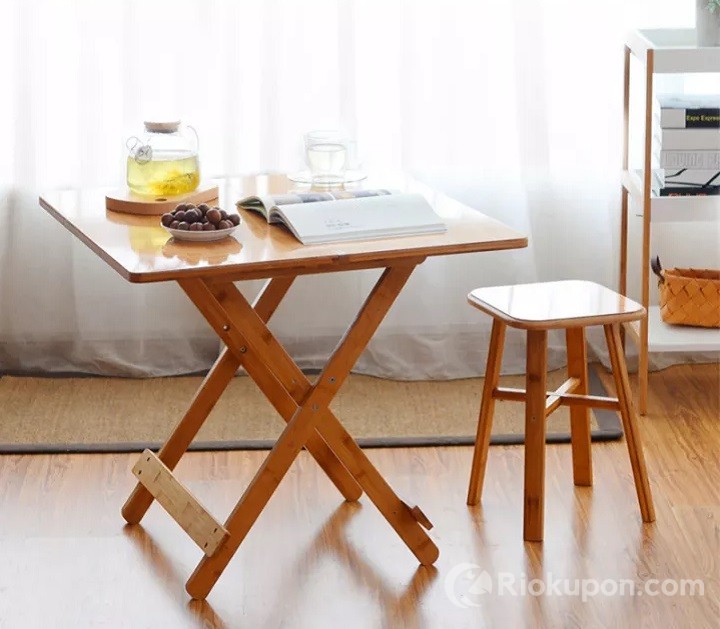 Bàn ăn mini gấp gọn KS Nanzhu chất liệu gỗ cao cấp